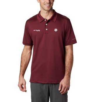 Columbia Collegiate Skiff Cast - Texas A&M, Polo Vino Oscuro Para Hombre | 879263-KJU